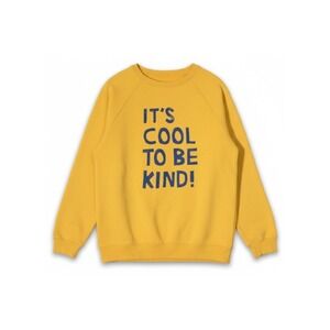 Cat Jack Sweatshirt Girls L Yellow Graphic‎ Shirt Colorblock Kidcore Unisex Top